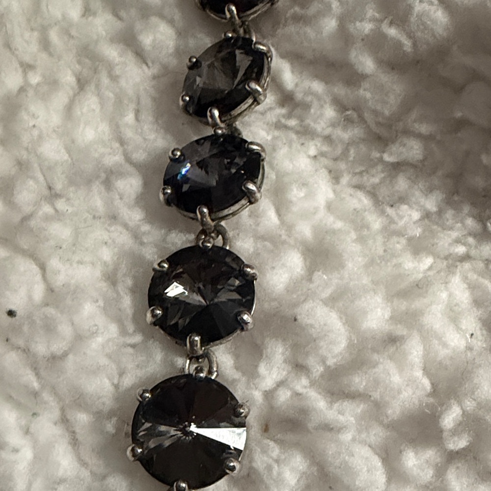 Stella & Dot Silver and Black Crystal Bracelet - Picture 5 of 13